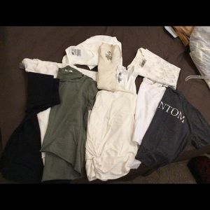 10 Cropped tee and tank top bundle